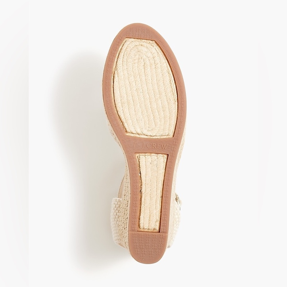 J. Crew Factory Ankle-strap espadrille wedges Size 10 - Picture 4 of 17